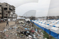 Gazans housed in newly erected tents