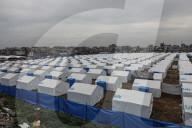 Gazans housed in newly erected tents