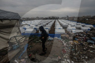 Gazans housed in newly erected tents