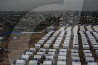 Gazans housed in newly erected tents