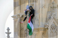 Pro Hamas protestor climbs London's Elizabeth Tower