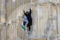 Pro Hamas protestor climbs London's Elizabeth Tower
