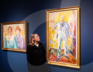 Edvard Munch Portraits exhibition at the National Portrait Gallery, London, UK.