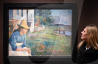 Edvard Munch Portraits exhibition at the National Portrait Gallery, London, UK.