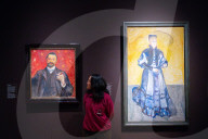 Edvard Munch Portraits exhibition at the National Portrait Gallery, London, UK.