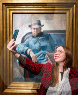 Edvard Munch Portraits exhibition at the National Portrait Gallery, London, UK.