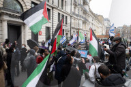 Stop The Hate a pro Israel campaign group counter a protest by LSE students, outside LSE, London, UK.