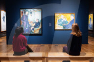 Edvard Munch Portraits exhibition at the National Portrait Gallery, London, UK.