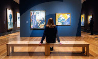 Edvard Munch Portraits exhibition at the National Portrait Gallery, London, UK.