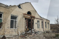 Aftermath of Russian occupation of Mala Komyshuvakha village in Kharkiv
