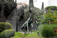 The horse symbol of Rai at the Rai Headquarters Viale Mazzini.