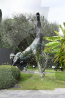 The horse symbol of Rai at the Rai Headquarters Viale Mazzini.