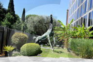 The horse symbol of Rai at the Rai Headquarters Viale Mazzini.