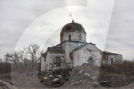 Aftermath of Russian occupation of Mala Komyshuvakha village in Kharkiv