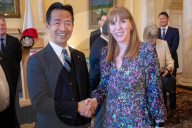 Deputy Prime Minister Angela Rayner the UK-Japan 21st Century Group to Downing Street