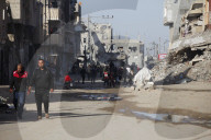 Gazans daily life amidst rubble