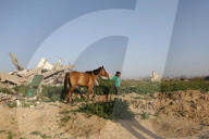 Gazans daily life amidst rubble