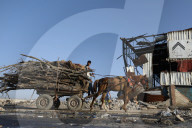 Gazans daily life amidst rubble