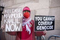 Protesters Gather Outside Columbia University In Support Of Mahmoud Khalil