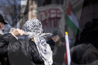 Protesters Gather Outside Columbia University In Support Of Mahmoud Khalil
