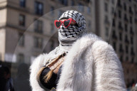 Protesters Gather Outside Columbia University In Support Of Mahmoud Khalil