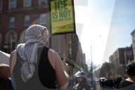 Protesters Gather Outside Columbia University In Support Of Mahmoud Khalil
