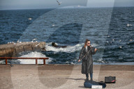 Ukrainians capture a moment of peace on Odesa beach
