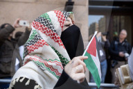 Protesters Gather Outside Columbia University In Support Of Mahmoud Khalil