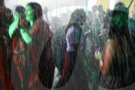 Indians People In Thailand Join The Holi Festival At The Vishnu Temple In Bangkok, Thailand
