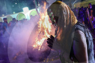 Indians People In Thailand Join The Holi Festival At The Vishnu Temple In Bangkok, Thailand