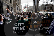  NY: Demonstration In Support Of Mahmoud Khalil A Columbia Student In US Custody 