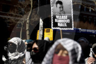  NY: Demonstration In Support Of Mahmoud Khalil A Columbia Student In US Custody 