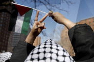  NY: Demonstration In Support Of Mahmoud Khalil A Columbia Student In US Custody 