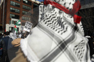  NY: Demonstration In Support Of Mahmoud Khalil A Columbia Student In US Custody 