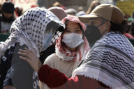  NY: Demonstration In Support Of Mahmoud Khalil A Columbia Student In US Custody 