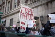 Protesters Gather Outside Columbia University In Support Of Mahmoud Khalil
