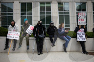 Protest For Mahmoud Khalil At DC ICE Offices