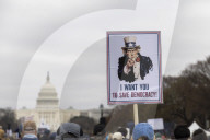 Anti-Trump Protest On The National Mall