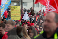 IG Metall Union Calls For Rally For Better Political Policy For Automaker And Steel Industry In Cologne