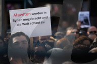 Demonstration Against Killing And Violence Against Alawites In Syria In Cologne