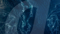 Aerial view of Saltstraumen Tidal Current near Bodø, Norway