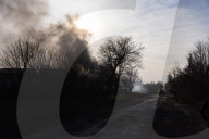 The Russian Army Bombed A Village In The Donetsk Region. 