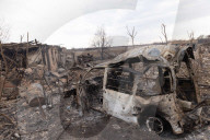 The Russian Army Bombed A Village In The Donetsk Region. 