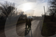The Russian Army Bombed A Village In The Donetsk Region. 