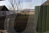 The Russian Army Bombed A Village In The Donetsk Region. 
