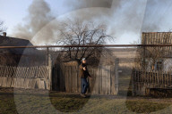 The Russian Army Bombed A Village In The Donetsk Region. 