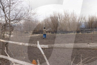 The Russian Army Bombed A Village In The Donetsk Region. 