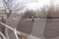 The Russian Army Bombed A Village In The Donetsk Region. 