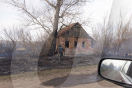 The Russian Army Bombed A Village In The Donetsk Region. 
