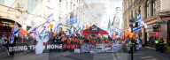 Stop The Hate pro Israel rally countering the Palestine Solidarity Campaign march through central London, UK.